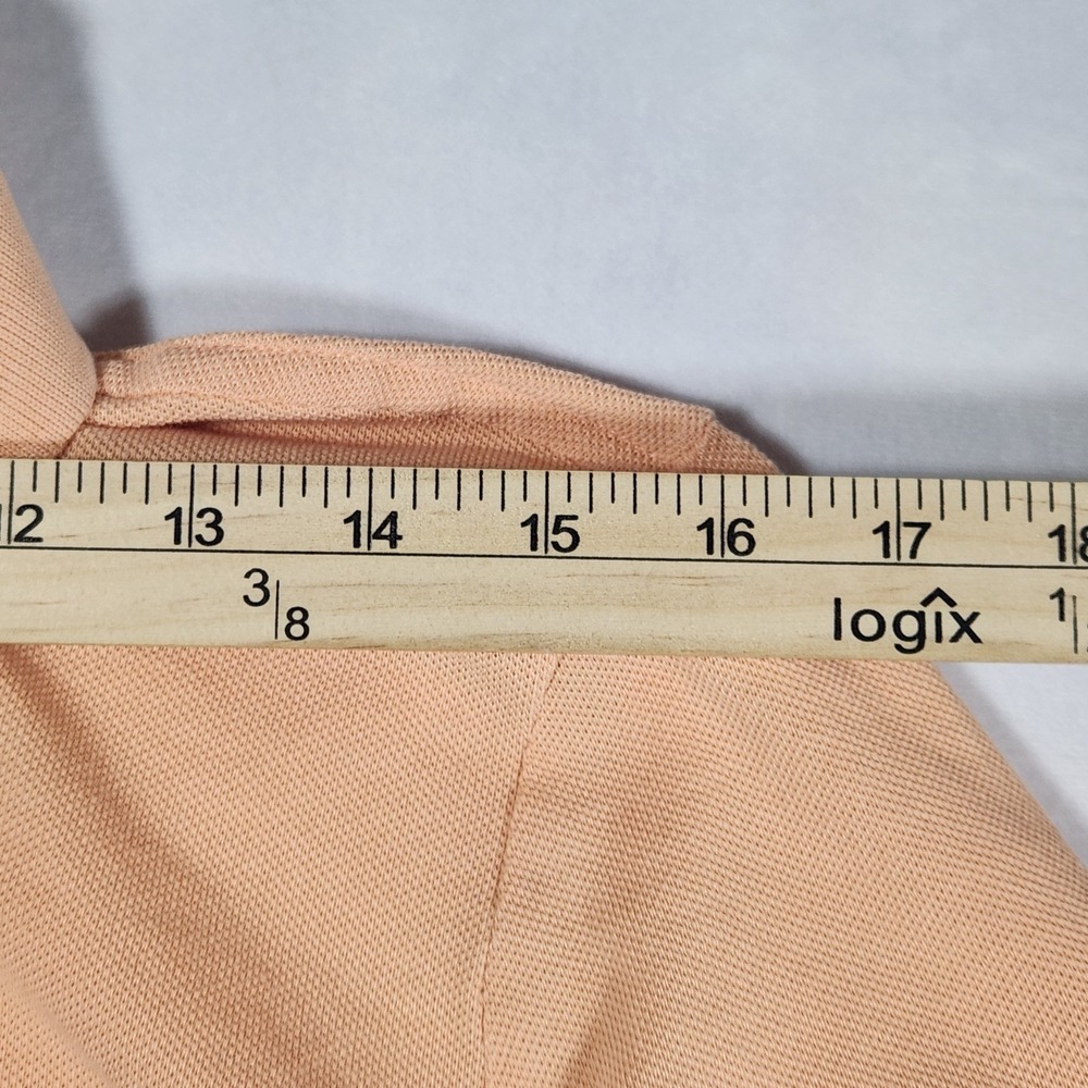 Lacoste Polo Shirt Mens Medium Peach Cotton Graphic Crocodile PH9739 Regular Fit - Picture 5 of 10